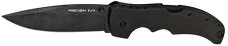 [888151060018] Cold Steel CS27TMC Recon 1 4" Folding Clip Point Plain Black Stonewashed CPM MagnaCut Steel Blade, Black Textured G10 Handle