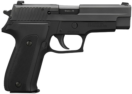 [798681703142] Sig Sauer E26940YR P226 40th Anniversary Full Size Frame 9mm Luger 15+1 4.40" Black Steel Barrel, Black Nitron Serrated Stainless Steel Slide, Black Anodized Aluminum Frame ,Retro Hogue Alloy Grip