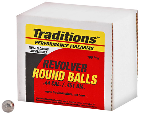 [040589005935] Traditions A1642 Revolver  44Cal Lead Ball 140gr 100/Box