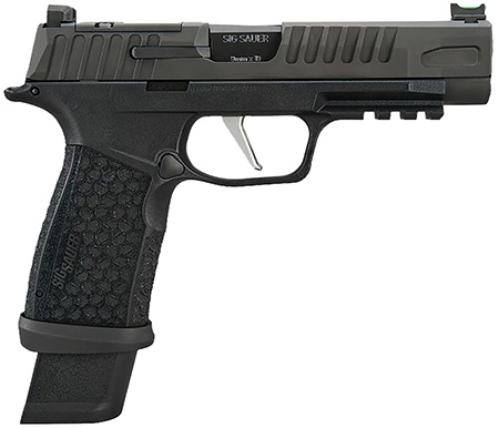 [798681698721] Sig Sauer 365XF9BFO P365 Fuse Compact Frame 9mm Luger 17+1/21+1 4.30" Black Carbon Steel Barrel, Black Nitron Optic Ready/Serrated Stainless Steel  &  Frame w/Beavertail  &  Picatinny Rail, Black LXG Grip