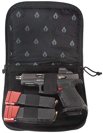 [655360907256] Advance Warrior Solutions SPC9 Single Pistol Case  9.50" Long Black Durable Soft Fabric Compatible w/ Most Standard Sized Pistols