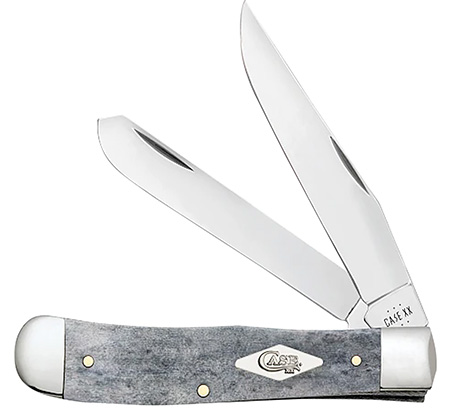 [021205342016] Case 34201 CopperLock  2 Folding Clip Point/Spey Plain Mirror Polished Tru-Sharp SS Blade, Smooth Gray Bone Handle