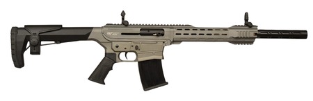 [643477863688] Gforce Arms GF251220TG GF25  12 Gauge Semi-Auto 3" 5+1 20" Tungsten Cerakote Threaded Barrel, Tungsten Cerakote Receiver, Black Synthetic Stock