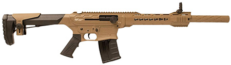 [643477863671] Gforce Arms GF2512FDE GF25  12 Gauge Semi-Auto 3" 5+1 20" Flat Dark Earth Cerakote Threaded Barrel Flat Dark Earth Cerakote Receiver, Black Synthetic Stock
