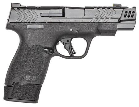 [022188895872] Smith  &  Wesson 13990 M & P 9 Shield Plus 9mm Luger 10+1 15+1 13+1 4" Stainless Armornite Gray Ported/Serrated Stainless Steel Slide Black Textured Grip