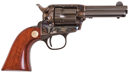 [844234102273] Cimarron CA990 Model P Jr Dual Cylinder 32 H & R Mag/32-20 Win 6 Shot 3.50" Blued Steel Barrel, Blued Cylinder, Color Case Hardened Steel Frame, Wood Grip, Exposed Hammer