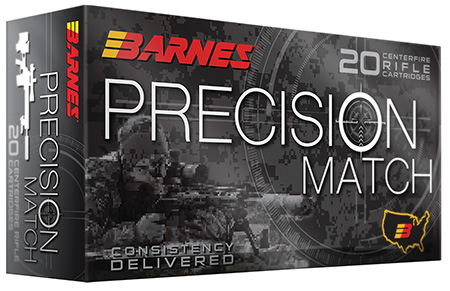 [716876552238] Barnes Bullets 32017 Precision Match  223Rem 55gr Match Burner OTM BT 20 Per Box/10 Case