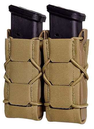 [849954041543] High Speed Gear 24PT02CB TACO Gen 2 Double Pistol Coyote Brown Nylon MOLLE Compatible w/ Pistol