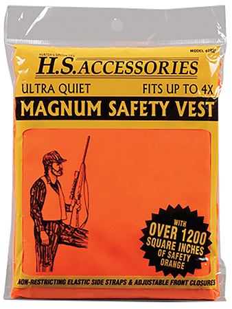 [021291020027] Hunters Specialties HS02002 Safety Vest Magnum Fits up to 4XL Chest Orange