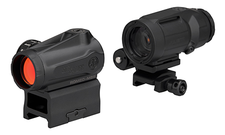 [798681707072] Sig Sauer Electro-Optics SORJMSR501 Romeo-MSR Gen II w/Juliet5 Micro Magnifier Black 1x20mm/5x42mm, 2 MOA Red Dot and Magnifier