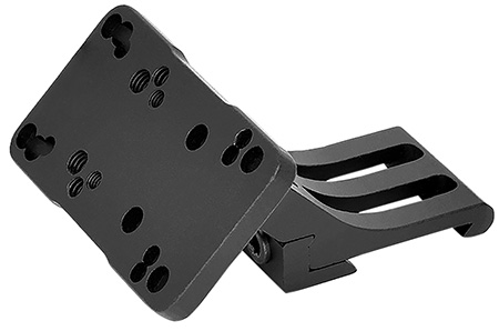 [656813114108] Warne 6110MR Red Dot Riser 45 Degree Offset Reflex Black Anodized Aluminum Fits Doctor/Sig Romeo3/Vortex Viper/Holosun, Right Hand