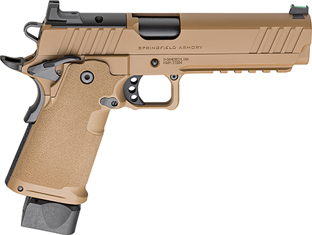 [706397974046] Springfield Armory PH9119AOSCB 1911 DS Prodigy 9mm 20+1 17+1 5" Coyote Brown Cerakote Optic Ready Carbon Steel Slide Polymer Grip