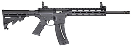 [022188899702] Smith  &  Wesson 14375 M & P15-22 Sport Bundle .22 LR 25+1 16.50" Black Threaded Barrel Polymer Receiver Black Handguard Grip