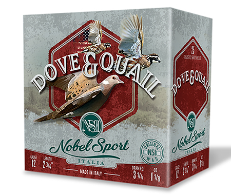 [837913001028] Nobel/eurosports Llc ANSF128 Dove  &  Quail  12Gauge 2.75" 1 1/8oz 8Shot 25 Per Box/10 Case