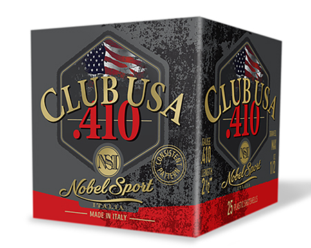 [837913001523] Nobel/eurosports Llc ANS41275  Club USA 410Gauge 2.50" 1/2oz 7.5Shot 25 Per Box/10 Case