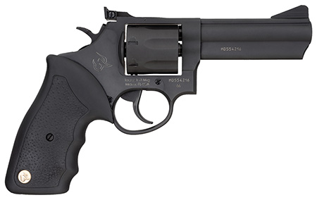 [725327200130] Taurus 2-660041 66  Medium 357 Mag/38 Special +P 7 Shot 4" Matte Black Oxide Ally Steel Barrel, Cylinder  &  Frame, Black Finger Grooved Rubber Grip, Transfer Bar Safety, Exposed Hammer