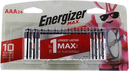 [039800103895] Energizer E92BP24E4 AAA Max Black/Silver 1.5V Alkaline Qty (24) Single Pack