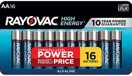 [012800517824] Rayovac 81516LT03 AA HIGH ENERGY Alkaline Batteries  Silver/Blue 1.5 Volts 2,700 mAh (16) Single Pack