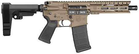[810035754355] Diamondback DB1913K061 DB15  5.56 NATO 30+1 7" Flat Dark Earth Cerakote Heavy Barrel 7075-T6 Aluminum Receiver 6" M-LOK Handguard SBA3 Brace Magpul MOE Grip