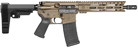 [810035754379] Diamondback DB1916K061 DB15  5.56 NATO 30+1 10" Flat Dark Earth Cerakote Heavy Barrel 9" M-LOK Handguard 7075-T6 Aluminum SBA3 Brace Magpul MOE Grip