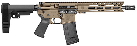 [810035754409] Diamondback DB1916B061 DB15  300 AAC 30+1 10" Flat Dark Earth Cerakote Heavy Barrel 9" M-LOK Handguard 7075-T6 Aluminum SBA3 Brace Magpul MOE Grip