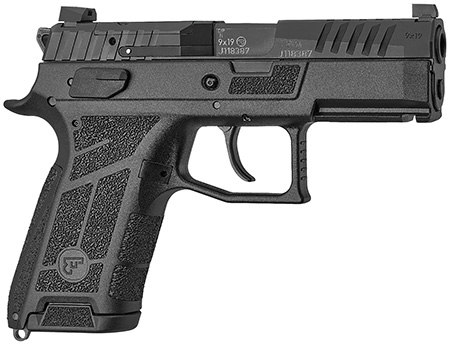 [806703016603] CZ-USA 01660 P-09 C Nocturne Compact Frame 9mm Luger 10+1 3.74" Black Steel Barrel, Black Optic Cut/Serrated Steel Slide, Black Polymer Frame w/Picatinny Rail, Textured Grip