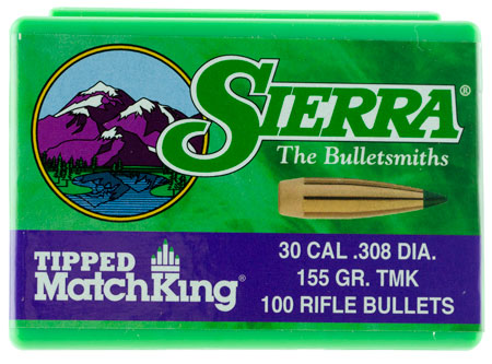 [092763077559] Sierra 7755 Tipped MatchKing  30Cal 155gr Tipped MatchKing 100/Box