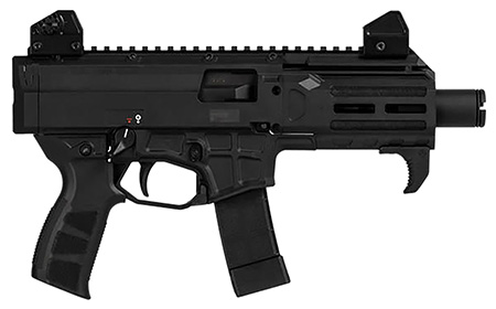 [806703914305] CZ-USA 91430 Scorpion 3+ Micro 9mm Luger 20+1 4.20" Black Polycoat Threaded Barrel, M-LOK Handguard, Picatinny Rail Receiver, Black Polymer Frame, Black Polymer Grip, Ambidextrous