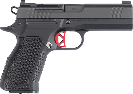 [806703921143] Dan Wesson 92114 DWX  Compact Frame 9mm Luger 10+1 4" Black Match Grade Barrel, Black DLC Serrated Slide, Black Aluminum Frame w/Beavertail, Black Aluminum Grip