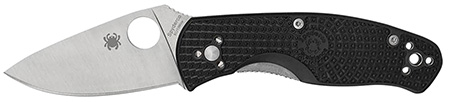 [716104016181] Spyderco C136PBK Persistence Lightweight 2.75" Folding Plain Satin 8Cr13MoV SS Blade, Black Bi-Directional Texturing FRN Handle