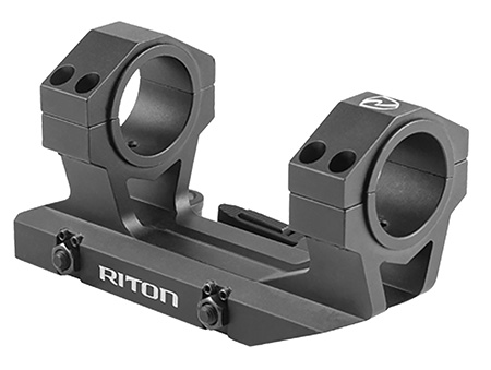 [850041390772] Riton Optics X34QD Scope Mount/Ring Combo Cantilever Scope Mount Quick Detach, Black Anodized Aluminum, 34mm Tube Picatinny/Weaver Mount