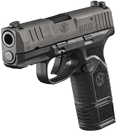 [845737017798] FN 66101416 Reflex  9mm Luger 15+1 11+1 3.30" Micro-Compact Frame Black PVD Serrated Steel Slide w/Picatinny Rail Stippled Grip Ambidextrous