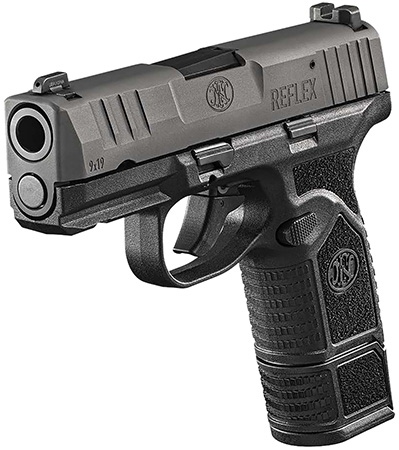 [845737018542] FN 66101420 Reflex  9mm Luger 10+1 3.30" Micro-Compact Frame Black PVD Serrated Steel Slide w/Picatinny Rail Stippled Grip Ambidextrous