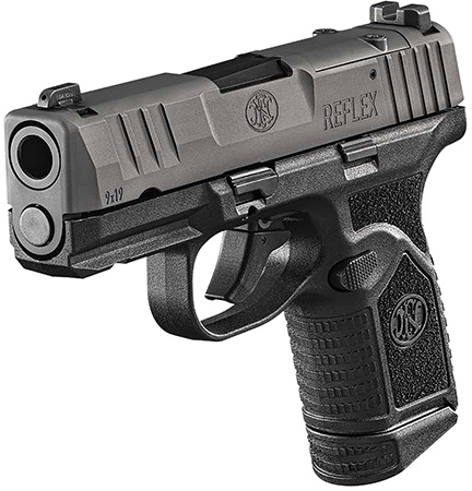 [845737017804] FN 66101418 Reflex MRD 9mm Luger 15+1 11+1 3.30" Micro-Compact Frame Black PVD Optic Ready/Serrated Steel Slide w/Picatinny Rail Stippled Grip Ambidextrous