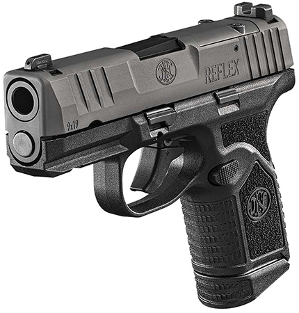 [845737018559] FN 66101422 Reflex MRD 9mm Luger 10+1 3.30" Micro-Compact Frame Black PVD Optic Ready/Serrated Steel Slide w/Picatinny Rail Black Stippled Grip Ambidextrous
