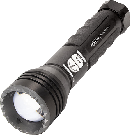 [704673977415] Lb Marketing 97741 Twin Power Long Throw Flashlight  Black 220/450 Lumens White LED