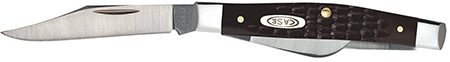 [021205000817] Case 00081 Stockman  Small 2"/1.5"/1.49" Folding Clip/Sheepfoot/Pen Plain As-Ground Stainless Steel Blade/ Brown Jigged Synthetic Handle