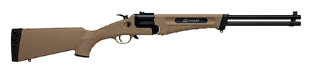 [062654230042] Savage Arms 23004 42 Takedown Full Size 22 LR/410 Gauge 1rd 20" Black Satin Sporter Barrel, Flat Dark Earth Carbon Steel Receiver, Flat Dark Earth Fixed Synthetic Stock, Ambidextrous