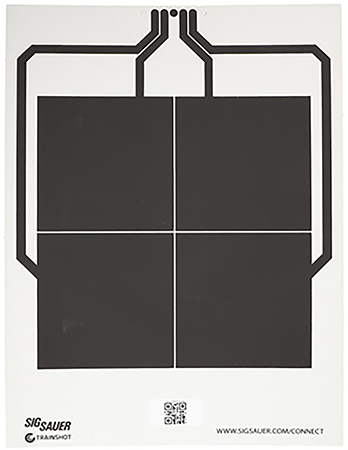 [798681680474] Sig Sauer SCT356 T300 Replacement Target 4 Square Hanging Black/White