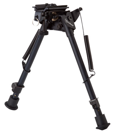 [810119018410] Firefield FF34024 Compact  Bipod 9-14" Black Aluminum Swivel Stud Attachment or Picatinny Rail (Adapter Included)