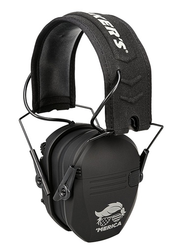 [888151079744] Walker's GWPRSEMT24MERBLK Razor Merica Muffs 23dB Over the Head Black