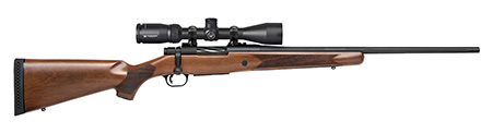 [015813282130] Mossberg 28213 Patriot  Full Size 400 Legend 4+1 20" Matte Blued Fluted Threaded Barrel, Drilled  &  Tapped Matte Blued Stainless Steel Receiver, Walnut Fixed Wood Stock 3-9x40mm Duplex, Right Hand