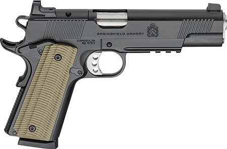 [706397964498] Springfield Armory PO9229AOS 1911 Operator 9mm 8+1 5" Black Cerakote Optic Ready Carbon Steel Slide Black Cerakote VZ G10 Grip