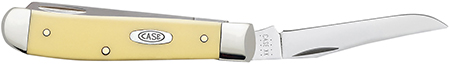 [021205000299] Case 00029 Trapper  Mini 2.70"/2.75" Folding Clip Point/Spey Plain Tumble Polish Chrome Vanadium Steel Blade/Smooth Yellow Synthetic Handle