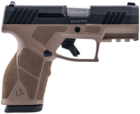 [725327637110] Taurus 1-GX2931B GX2  9mm Luger 13+1 3.37" Matte Stainless Steel Barrel, Matte Black Serrated Stainless Steel Slide, Brown Polymer Frame w/Picatinny Rail, Polymer Grip