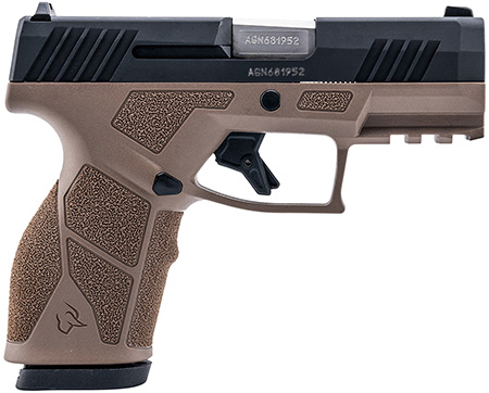 [725327637028] Taurus 1-GX2931B-10 GX2  9mm Luger 10+1 3.37" Matte Stainless Steel Barrel, Matte Black Serrated Stainless Steel Slide, Brown Polymer Frame w/Picatinny Rail, Polymer Grip