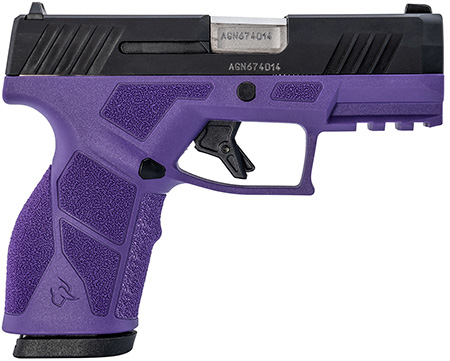 [725327637042] Taurus 1-GX2931DP GX2  9mm Luger 13+1 3.37" Matte Stainless Steel Barrel, Matte Black Serrated Stainless Steel Slide, Dark Purple Polymer Frame w/Picatinny Rail, Polymer Grip