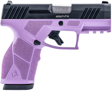 [725327637172] Taurus 1-GX2931LP-10 GX2  9mm Luger 10+1 3.37" Matte Stainless Steel Barrel, Matte Black Serrated Stainless Steel Slide, Light Purple Polymer Frame w/Picatinny Rail, Polymer Grip
