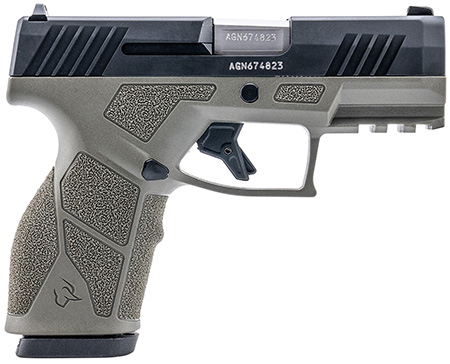 [725327637004] Taurus 1-GX2931O GX2  9mm Luger 13+1 3.37" Matte Stainless Steel Barrel, Matte Black Serrated Stainless Steel Slide, OD Green Polymer Frame w/Picatinny Rail, Polymer Grip