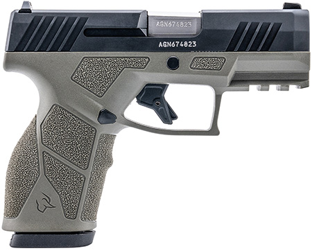 [725327636984] Taurus 1-GX2931O-10 GX2  9mm Luger 10+1 3.37" Matte Stainless Steel Barrel, Matte Black Serrated Stainless Steel Slide, OD Green Polymer Frame w/Picatinny Rail, Polymer Grip